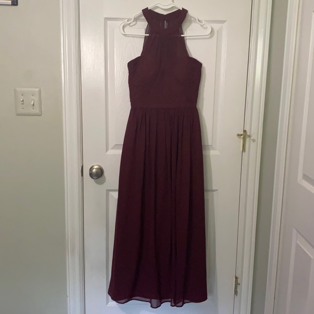 Burgundy wedding guest/ bridesmaid dress